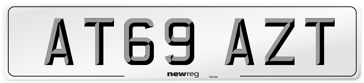 AT69 AZT Number Plate from New Reg